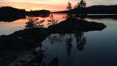 Billede af flot udsigt fra Kanotur i Sverige